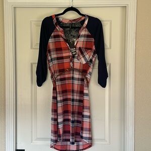 XL “NO COMMENT” dress with brown belt